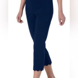 Talbots Navy Blue Slim Crop Pants 16W